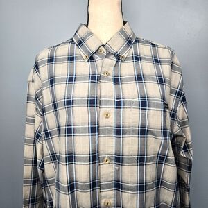 Eddie Bauer Travex Men's‎ On The Go Long Sleeve Poplin Shirt- Size Large
